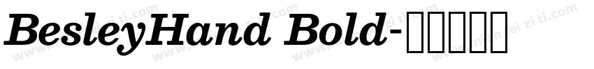 BesleyHand Bold字体转换